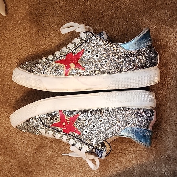 Golden Goose MAY Glitter Sylver Sneakers - Picture 15 of 16